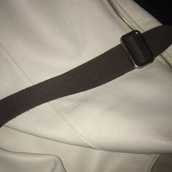 FURLA - White and Brown Leather Hobo Bag - Picture 8 of 9